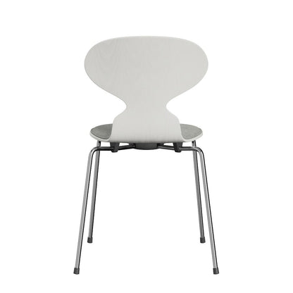 Fritz Hansen（フリッツハンセン）/アリンコチェア/「3101」/カラードアッシュ：ホワイト/フロントパディング：Hallingdal 110（ホワイト×グレー）/脚：クローム/SH43㎝