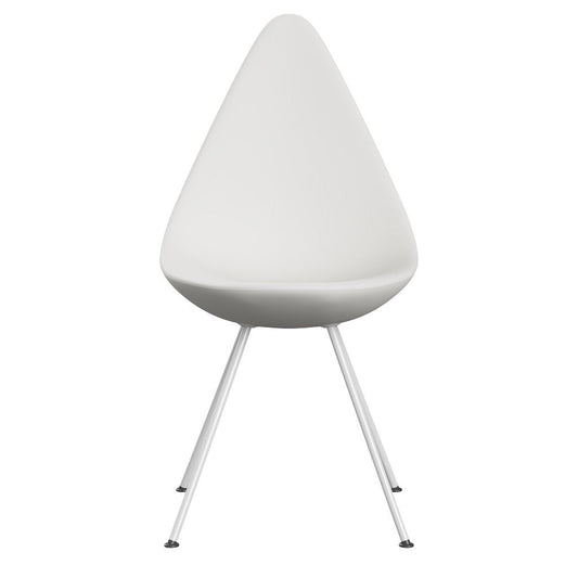 Fritz Hansen（フリッツハンセン）/ドロップチェア/「3110」/プラスチック：ホワイト/脚：ホワイト粉体塗装/SH43㎝