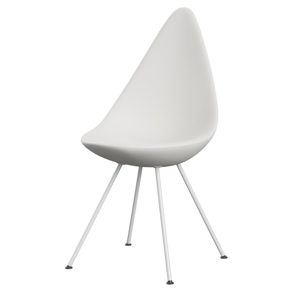 Fritz Hansen（フリッツハンセン）/ドロップチェア/「3110」/プラスチック：ホワイト/脚：ホワイト粉体塗装/SH43㎝