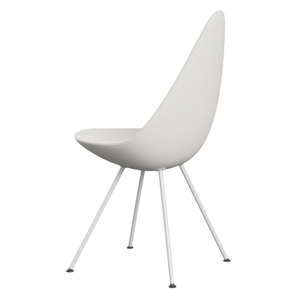 Fritz Hansen（フリッツハンセン）/ドロップチェア/「3110」/プラスチック：ホワイト/脚：ホワイト粉体塗装/SH43㎝