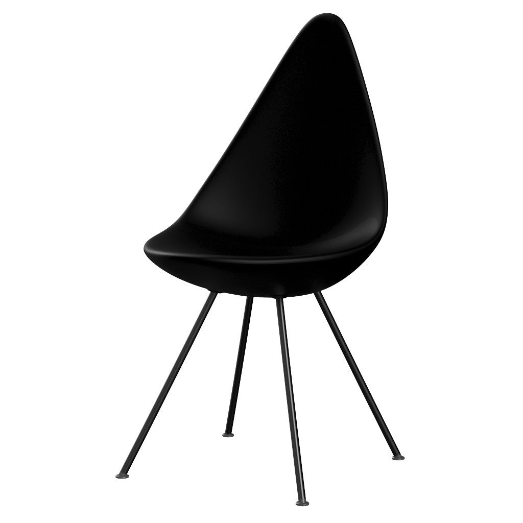Fritz Hansen（フリッツハンセン）/ドロップチェア/「3110」/プラスチック：ブラック/脚：ブラック粉体塗装/SH43㎝