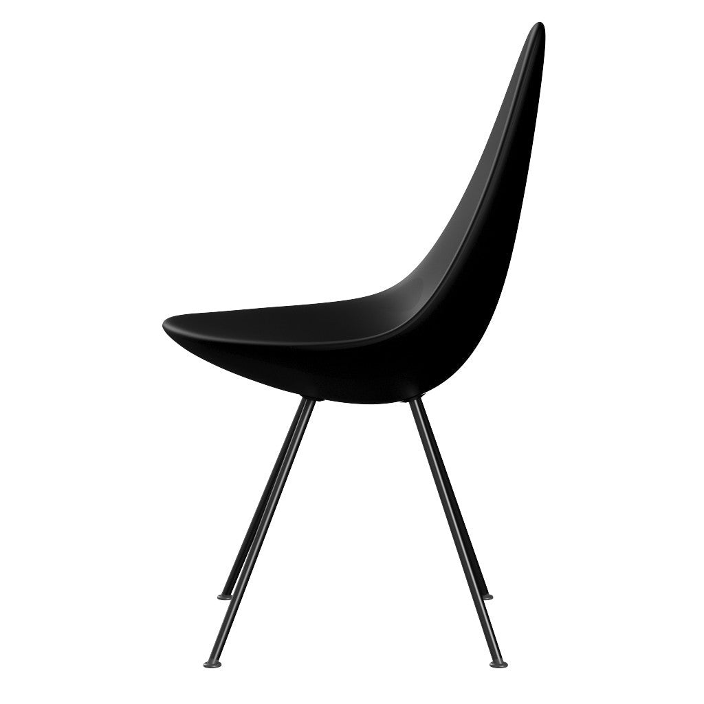 Fritz Hansen（フリッツハンセン）/ドロップチェア/「3110」/プラスチック：ブラック/脚：ブラック粉体塗装/SH43㎝