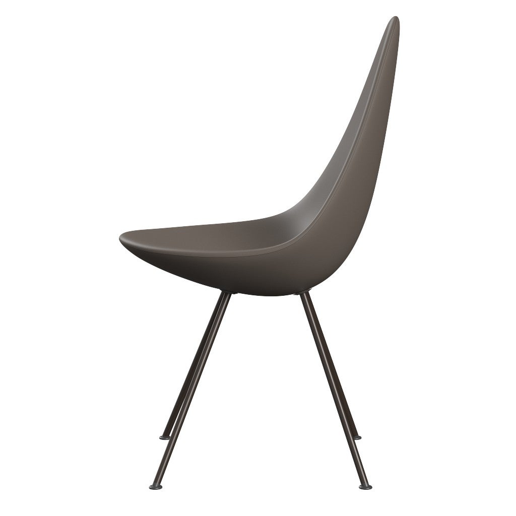 Fritz Hansen（フリッツハンセン）/ドロップチェア/「3110」/プラスチック：ディープクレイ/脚：ブラウンブロンズ粉体塗装/SH43㎝