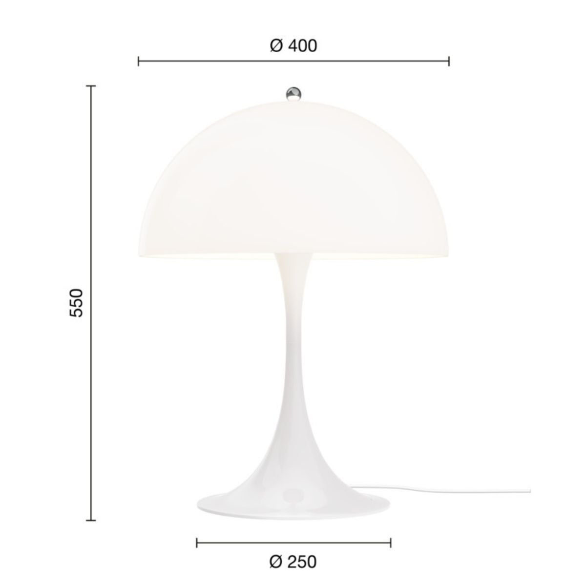 Louis Poulsen（ルイスポールセン）/Panthella Table 400/パンテラ 400 テーブルランプ/オパール・ホワイト